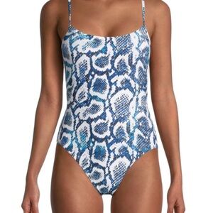 BCBGMaxAzria Oceanic Snakeskin One-Piece Swimsuit